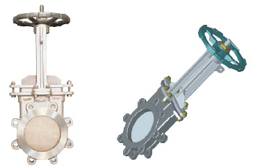 Stainless steel knife gate valves